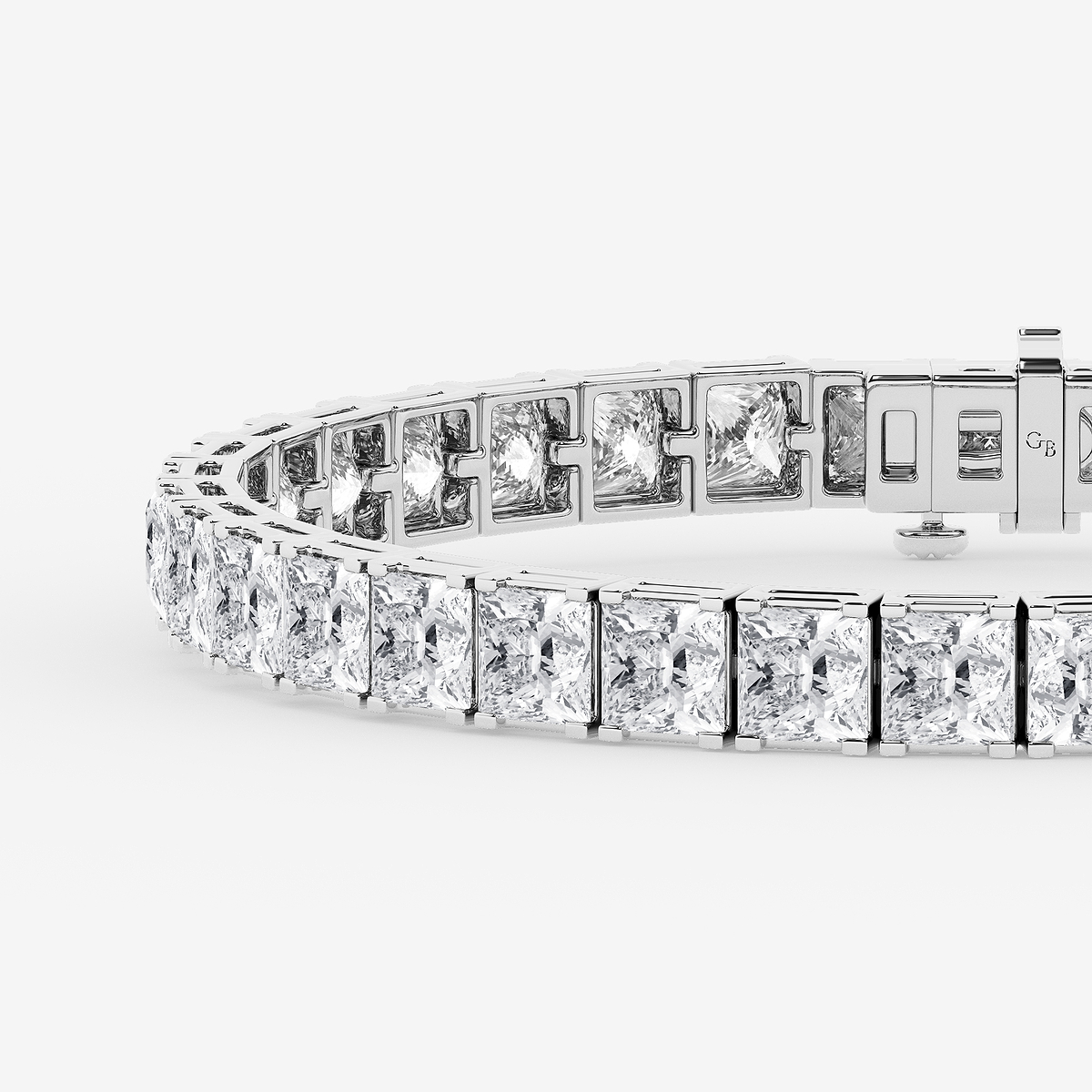 Additional Image 1 for  25 ctw Princess Lab Grown Diamond Tennis Bracelet - 7.5 Inches